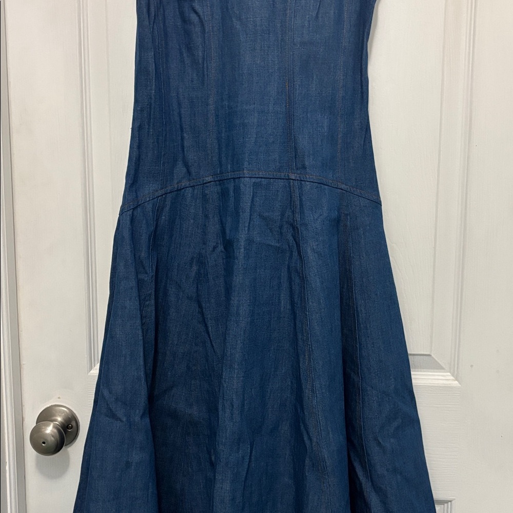Current Air Los Angeles Seamed Denim Dress - Size Small Midi Dress - Picture 10 of 16
